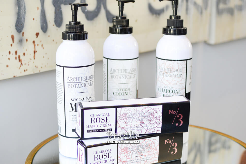Archipelago products, Brazilia Skin Care & Spa